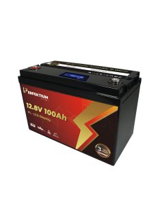   Perfektium PL sorozat 12.8V 100Ah Lítium LiFePO4 akkumulátor (beépített BMS és LCD kijelző) Napelemes rendszerekhez, Lakóautókhoz, Hajókhoz