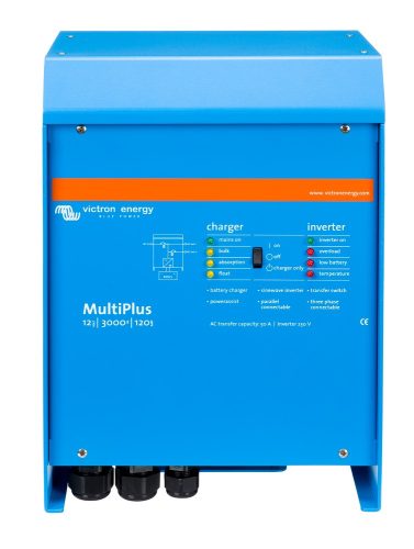 Victron Energy MultiPlus 12V 3000VA/2400W 120A-50A inverter beépített akkumulátortöltővel