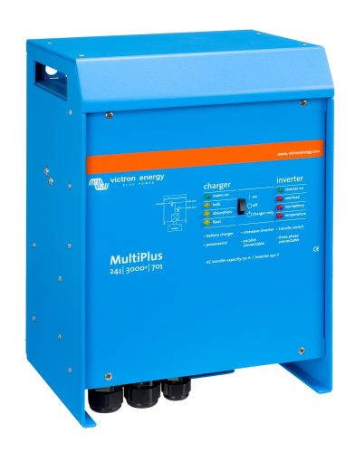 Victron Energy MultiPlus 24V 3000VA/2400W 70A-16A inverter beépített akkumulátortöltővel