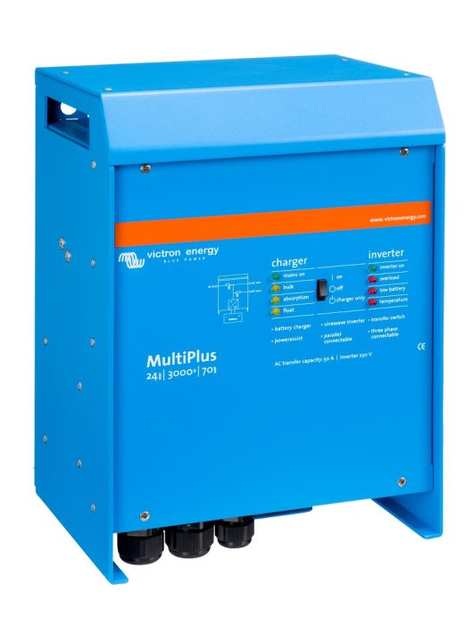 Victron Energy MultiPlus 24V 3000VA/2400W 70A-50A inverter beépített akkumulátortöltővel