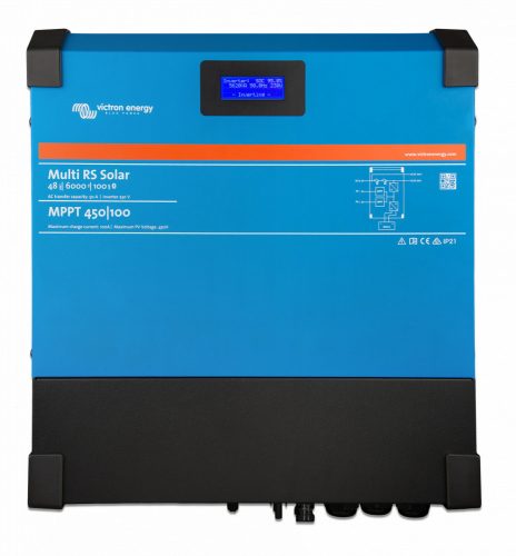 Victron Energy Multi RS Solar 48V 6000VA/5300W inverter beépített akkumulátortöltővel