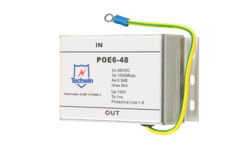 PoE6-48, PoE túlfeszültségvédő, 1000 Mbps