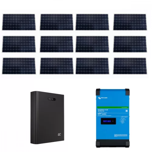 PRO02 csomag 51.2V 5kWh LiFePO4 szigetüzemű napelemes rendszer 3000VA inverter
