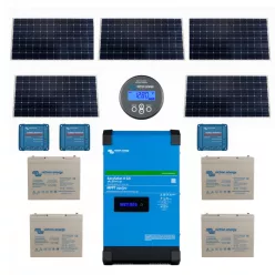   PRO03 Szigetüzemű napelemes rendszer Victron Energy EasySolar-II 24V 3000VA, 200Ah AGM szolár vagy LiFePO4 akkumulátor