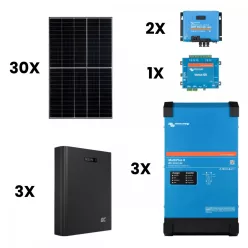   PRO08 Szigetüzemű napelemes rendszer 3 fázis Victron Energy Multiplus-II 48V 3000VA, 15kWh energiatárolóval