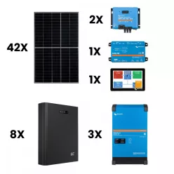   PRO09 Szigetüzemű napelemes rendszer 3 fázis Victron Energy Multiplus-II 48V 5000VA, 40kWh energiatárolóval