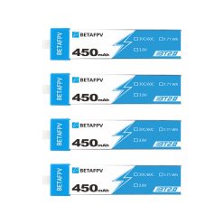 BetaFPV BT2.0 450mAh Battery Pack (4 pcs), 3.8 V