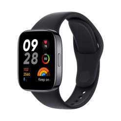   Xiaomi Redmi watch 3 Black - okosóra, Bluetooth 5.2, 5 ATM vízállóság, 1,75"-os képernyő.
