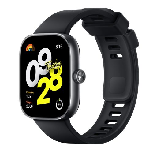 Xiaomi Redmi Watch 4 black, okoskarkötő, Bluetooth 5.3, 5 ATM, 1,97"