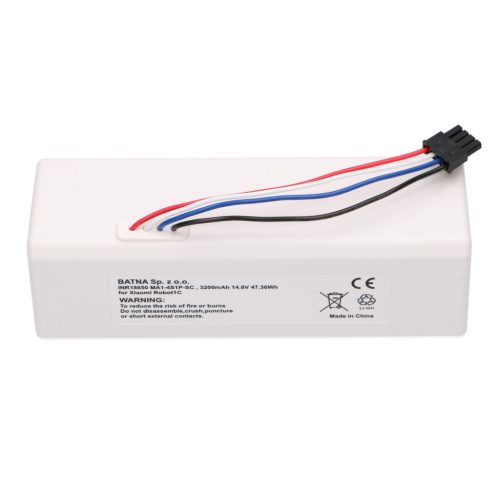 Xiaomi robot 1C P1904-4S1P-MM, 3200 mAh, 47.36 Wh, replacement battery, STYTJ01ZHM Mijia 1C P1904-4S1P-MM (Dreame MC1808)