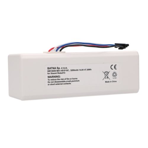 Xiaomi robot 1C P1904-4S1P-MM, 3200 mAh, 47.36 Wh, replacement battery, STYTJ01ZHM Mijia 1C P1904-4S1P-MM (Dreame MC1808)