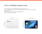 Totolink S505 | Switch | 5x RJ45 100Mb/s, Desktop