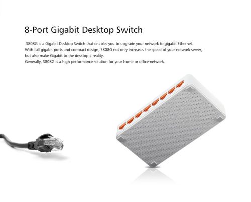 Totolink S808G | Switch | 8x RJ45 1000Mb/s Gigabit, Desktop