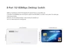 Totolink S808 | Switch | 8x RJ45 100Mb/s, Desktop