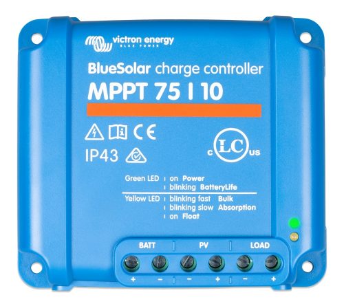 Victron Energy BlueSolar MPPT 75/10 12V / 24V 10A napelemes töltésvezérlő