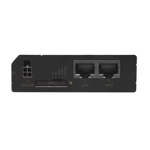 Teltonika RUT200 ipari 4G/LTE Cat.4 router, 2 x 100 Mb/s LAN, 2,4 GHz-es Wi-Fi, RMS