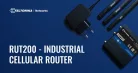 Teltonika RUT200 ipari 4G/LTE Cat.4 router, 2 x 100 Mb/s LAN, 2,4 GHz-es Wi-Fi, RMS
