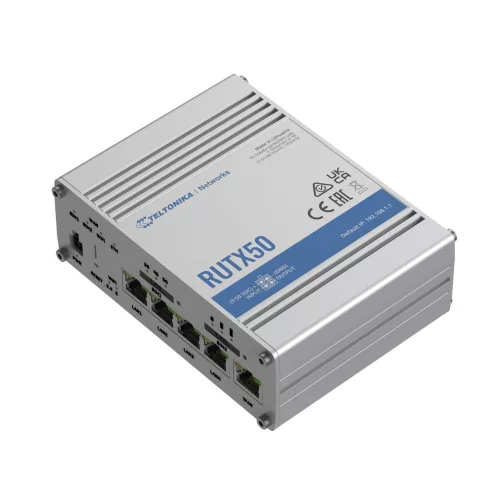 TELTONIKA RUTX50 professzionális ipari router, 5G, Wi-Fi 5, Dual SIM, 5 x RJ45 1000 Mb/s