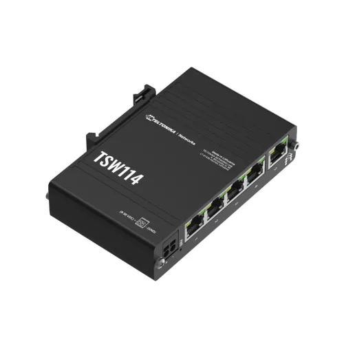 Teltonika TSW114 5 portos gigabites DIN-sínes switch