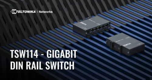 Teltonika TSW114 5 portos gigabites DIN-sínes switch
