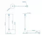 Teltonika 003R-00230 mágneses Wi-Fi antenna, 3 dBi, 1,5 m kábel, RP-SMA