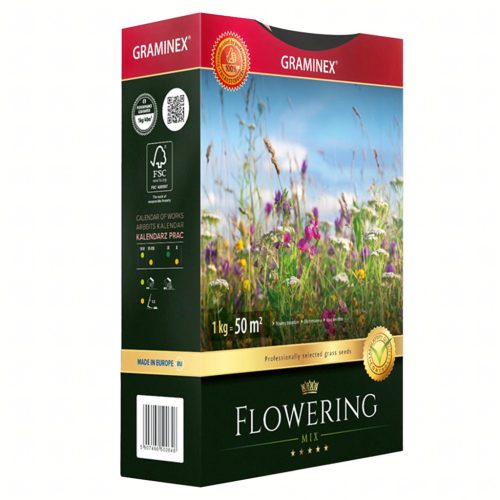 GRAMINEX PREMIUM TRAWA MIESZANKA FLOWERING MIX 1KG 40M NASIONA
