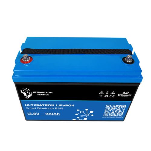 Ultimatron France UBL Serie 12.8V 100Ah Lithium LiFePO4 Batterie (integriertes BMS und Bluetooth) für Solarsysteme, Wohnmobile, Boote