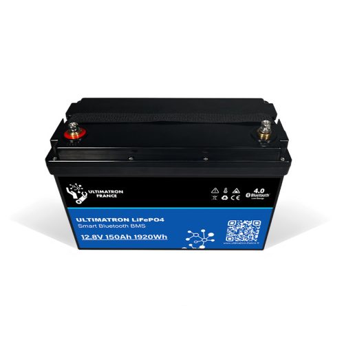 Ultimatron France UBL sorozat 12.8V 150Ah PRO Lítium LiFePO4 akkumulátor (beépített BMS és Bluetooth) Napelemes rendszerekhez, Lakóautókhoz, Hajókhoz