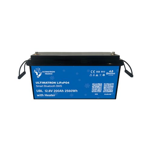 Ultimatron France UBL Serie 12.8V 200Ah PRO Lithium LiFePO4 Batterie (integriertes BMS, Heizfolie und Bluetooth) für Solarsysteme, Wohnmobile, Boote
