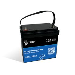   Ultimatron France UBL sorozat 12.8V 50Ah Lítium LiFePO4 akkumulátor (beépített BMS és Bluetooth)) Napelemes rendszerekhez, Lakóautókhoz, Hajókhoz