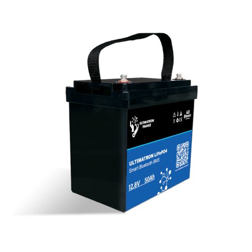 Ultimatron France UBL Series 12.8V 50Ah Lithium LiFePO4 Battery (Built-in BMS and Bluetooth) for Solar Systems, RVs, Boats