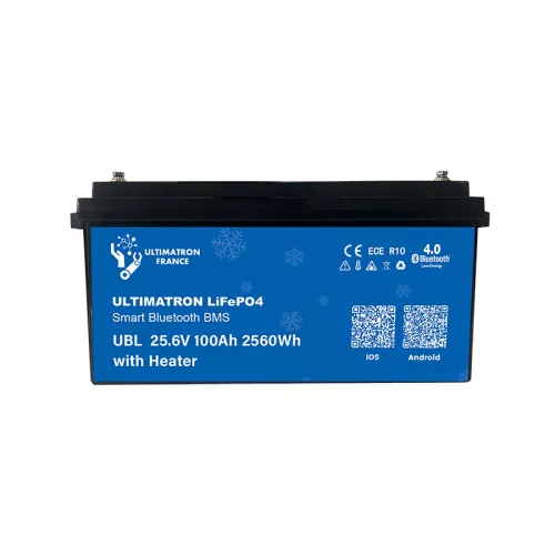 Ultimatron France UBL sorozat 25,6 V 100 Ah PRO LiFePO4 akkumulátor (Smart BMS, Bluetooth és fűtés)