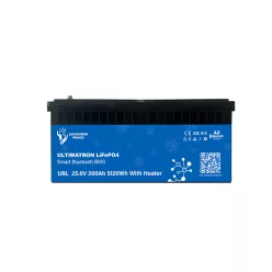   Ultimatron France UBL sorozat 25,6 V 200 Ah LiFePO4 akkumulátor (Smart BMS, Bluetooth és fűtés)