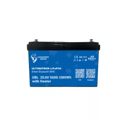   Ultimatron France UBL sorozat 25,6 V 50 Ah LiFePO4 akkumulátor (Smart BMS, Bluetooth és fűtés)