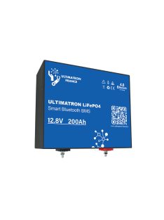   Ultimatron France ULM sorozat 12.8V 200Ah ülés alatti Lítium LiFePO4 akkumulátor (beépített BMS és Bluetooth) Napelemes rendszerekhez, Lakóautókhoz, Hajókhoz