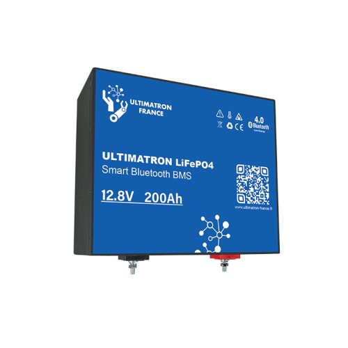 Ultimatron France ULM sorozat 12.8V 200Ah ülés alatti Lítium LiFePO4 akkumulátor (beépített BMS és Bluetooth) Napelemes rendszerekhez, Lakóautókhoz, Hajókhoz