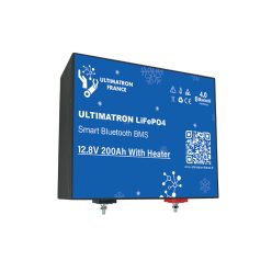   Ultimatron France ULM sorozat 12.8V 200Ah ülés alatti Lítium LiFePO4 akkumulátor (beépített BMS, Bluetooth és fűtőfólia) Napelemes rendszerekhez, Lakóautókhoz, Hajókhoz