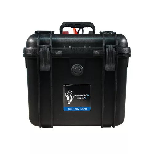 Ultimatron France ULP sorozat hordozható 12,8 V 100 Ah LiFePO4 akkumulátor (Smart BMS, Bluetooth és színes kijelző)
