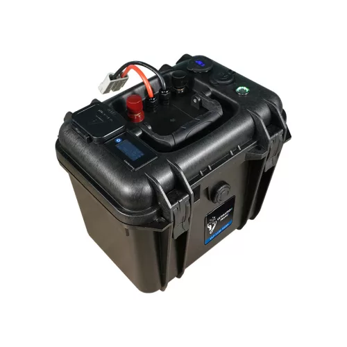 Ultimatron France ULP sorozat hordozható 12,8 V 100 Ah LiFePO4 akkumulátor (Smart BMS, Bluetooth és színes kijelző)