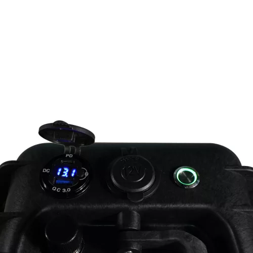 Ultimatron France ULP sorozat hordozható 12,8 V 100 Ah LiFePO4 akkumulátor (Smart BMS, Bluetooth és színes kijelző)