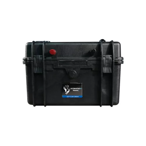Ultimatron France ULP sorozat hordozható 12,8 V 280 Ah LiFePO4 akkumulátor (Smart BMS, Bluetooth és színes kijelző)
