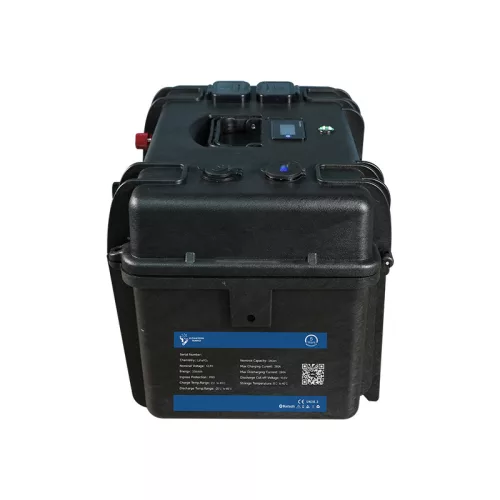 Ultimatron France ULP sorozat hordozható 12,8 V 280 Ah LiFePO4 akkumulátor (Smart BMS, Bluetooth és színes kijelző)