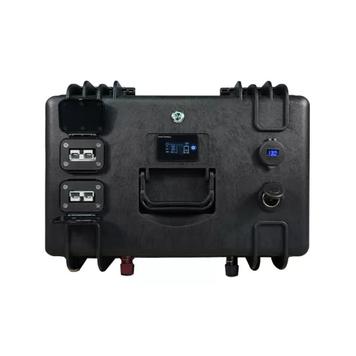 Ultimatron France ULP sorozat hordozható 12,8 V 280 Ah LiFePO4 akkumulátor (Smart BMS, Bluetooth és színes kijelző)