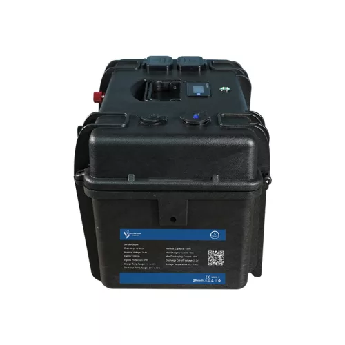 Ultimatron France ULP sorozat hordozható 25,6 V 100 Ah LiFePO4 akkumulátor (Smart BMS, Bluetooth és színes kijelző)