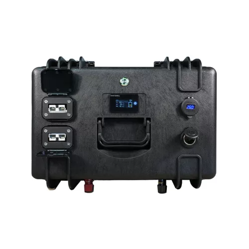 Ultimatron France ULP sorozat hordozható 25,6 V 100 Ah LiFePO4 akkumulátor (Smart BMS, Bluetooth és színes kijelző)