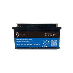   Ultimatron France ULS sorozat 12.8V 100Ah ülés alatti Lítium LiFePO4 akkumulátor (beépített BMS és Bluetooth) napelemes rendszerekhez, lakóautókhoz, 
