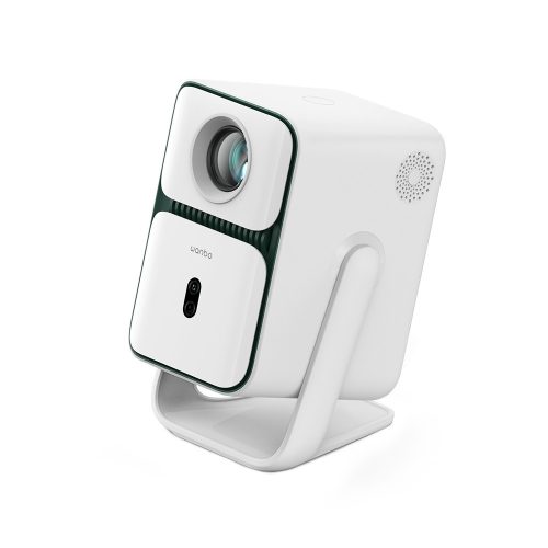Wanbo T2 Ultra White Projektor – 500 ANSI Lumen Helligkeit, native 1080p Full HD Auflösung, Android TV 11 Betriebssystem und Gimbal (verstellbare Halterung).