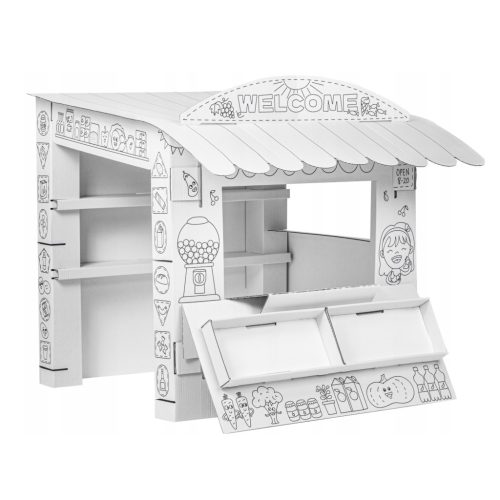 Kreatív játék: összecsukható és színezhető bódé.