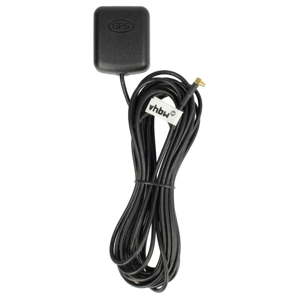 GPS Antenna suitable for Plus, Blue Media, Magellan, Navigon Sat Nav etc. - Magnet Base, 5 m, MMCX Coupler, Bl