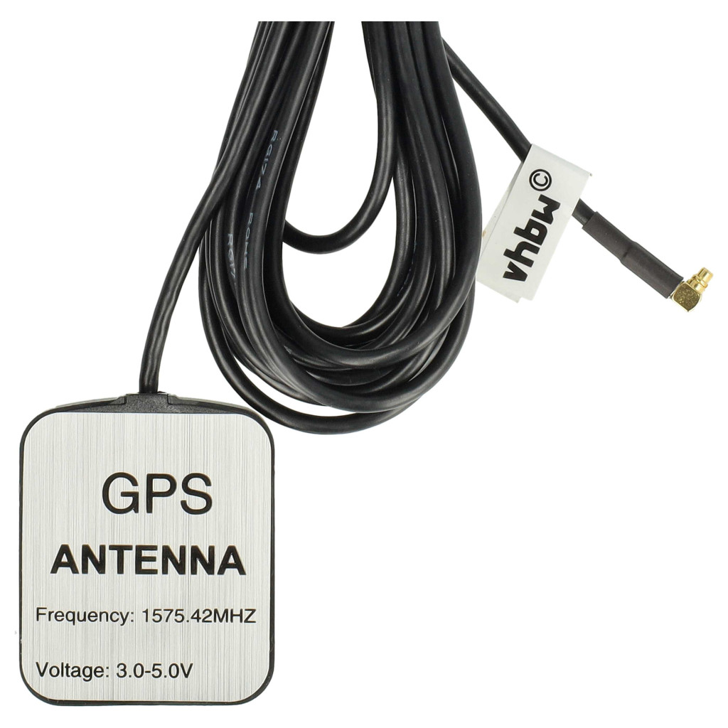 GPS Antenna suitable for Plus, Blue Media, Magellan, Navigon Sat Nav etc. - Magnet Base, 5 m, MMCX Coupler, Bl